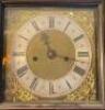 A rare 18th century four pillar longcase clock, brass and silvered dial signed Edmund Massey London