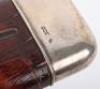 A late Victorian silver and leather hip flask - 3