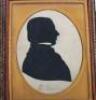 An 18th century portrait of a gentleman silhouette, signed below (unable to read) - 2