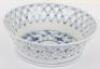 A Royal Copenhagen Musselmalet full lace blue fluted pierced fruit bowl, No. 1054, - 8