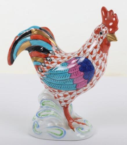 A Herend porcelain rooster