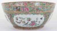 A 18th/19th century Chinese Canton famille verte punch bowl