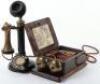 An early 20th century candlestick telephone No 15 (Mark 234), bakelite and brass, with bell box, 32cmH, Est: £40-£60 1-5