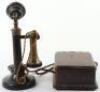 An early 20th century candlestick telephone No 15 (Mark 234), bakelite and brass, with bell box, 32cmH, Est: £40-£60 1-5 - 5