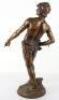 Louis Auguste Moreau (1855-1919), bronze of David on naturalistic base, 19th century - 4