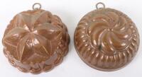 Two Victorian copper jelly moulds