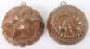 Two Victorian copper jelly moulds