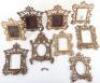 Nine 19th century and later gilt cast metal picture frames
