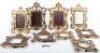 Nine 19th century and later gilt cast metal picture frames - 2