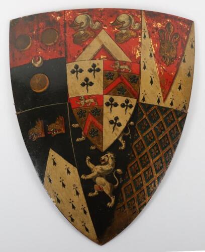 A good late 19th century heraldic metal shield