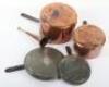 Two 19th century copper pans with lids - 3