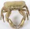 A 19th century novelty brass inkwell in the form of a crab - 2