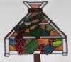 An Arts & Crafts Liberty & Co style coloured glass and wood standard lamp - 2