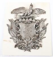 An Imperial German silver plated badge mount