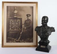 An interesting bronze bust of Edward VII after a bust by Sydney March for Elkington & Co, dated 1903