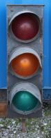 A vintage traffic light