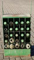 A Castrol forecourt trolley oil bottle rack