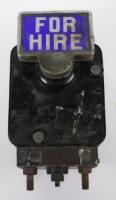 A vintage taxi meter by Geecen Ltd, with flip up ‘For Hire’ light