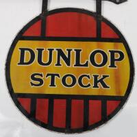 Dunlop Stock enamel double sided sign