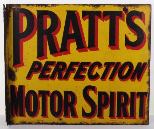 Pratts Perfection Motor Spirit enamel double sided sign