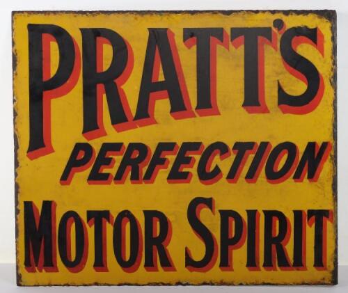 Pratts Perfection Motor Spirit enamel double sided sign