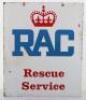 RAC Rescue Service enamel double sided sign - 6