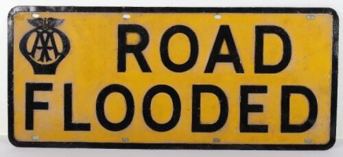 AA Road Flooded enamel sign