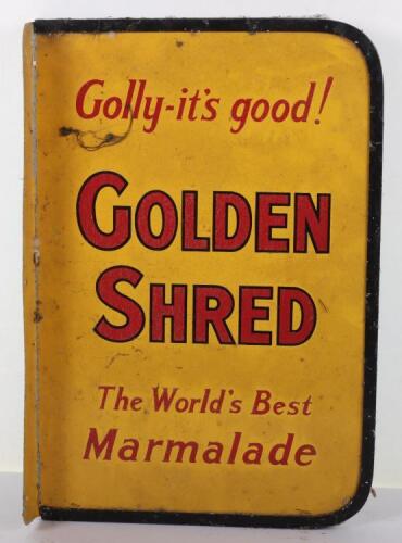 Double sided Golden Shred and Silver Shred marmalade sign