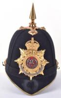 Post 1902 The South Wales Borderers Regiment Officers Home Service Helmet