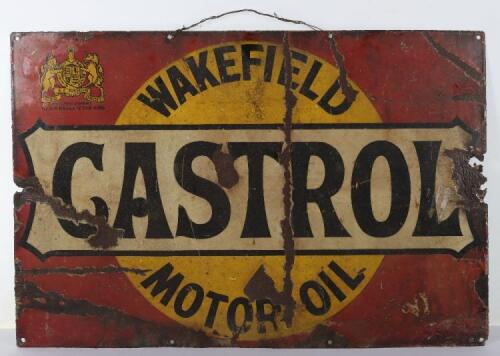 Wakefield Castrol Motor Oil enamel sign