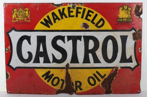 Wakefield Castrol Motor Oil enamel sign