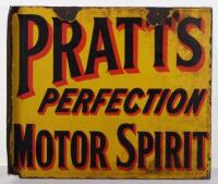 Pratts Perfection Motor Spirit enamel double sided sign