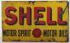 Shell Motor Spirit Motor Oils double sided enamel sign - 7