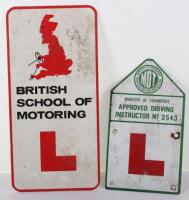 Ministry of Transport Approved Driving Instructor enamel sign