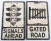 Four aluminium road signs - 4