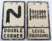 Four aluminium road signs