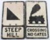 Four aluminium road signs - 2