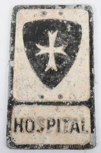 Aluminium Hospital sign