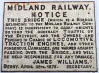 Two cast Iron Railway sign Midland Railway Notice