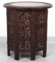 Late 19th century Liberty & Co style Anglo Indian hardwood octagonal table