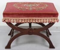 A Regency ‘X’ frame stool