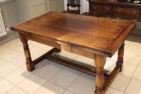 A 19th century oak refectory table