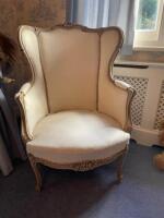 Louis XV style wing armchair