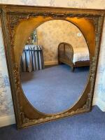 French giltwood over mantle mirror