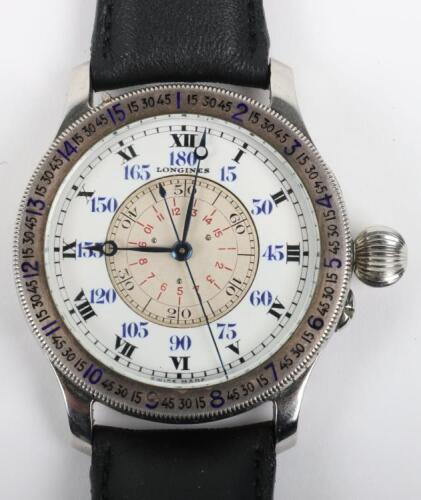 An original, rare and historically interesting Longines Lindbergh Hour Angle stainless steel manual wind pilots hour angle wristwatch ref: 3210