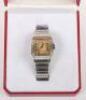 Santos de Cartier two tone stainless steel and gold quartz gentlemans wristwatch - 2