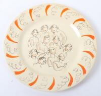 Clarice Cliff for Wilkinson Bizarre pattern side plate by Laura Knight