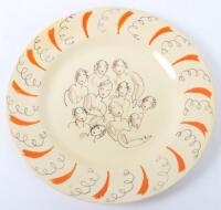 Clarice Cliff for Wilkinson Bizarre pattern plate by Laura Knight