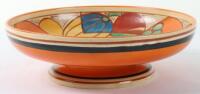 A Clarice Cliff for Wilkinson Melon pattern shallow bowl, Fantasque printed