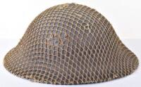 WW2 British Home Guard Steel Helmet with Camouflaged Net